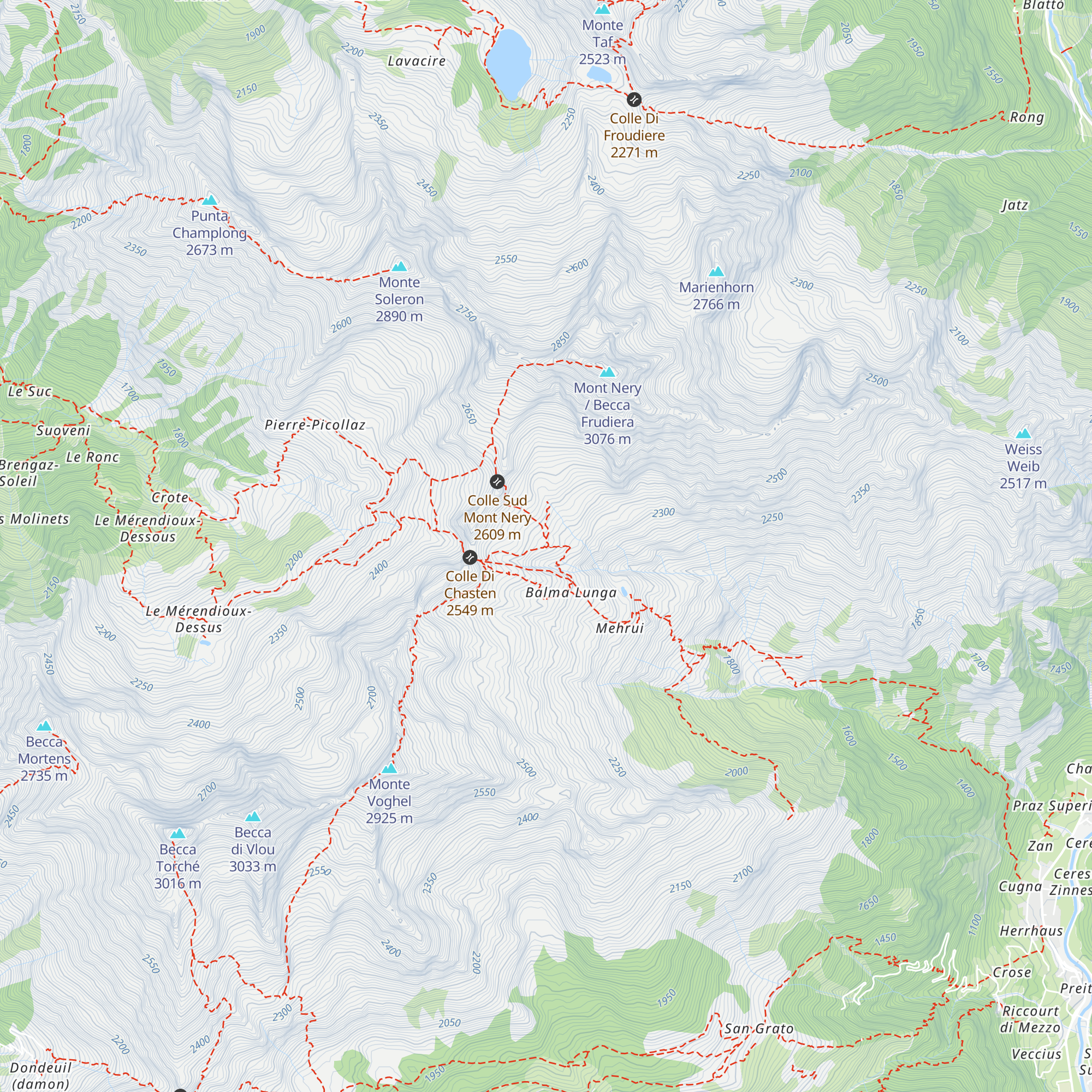Bivacco Aldo Cravetto map