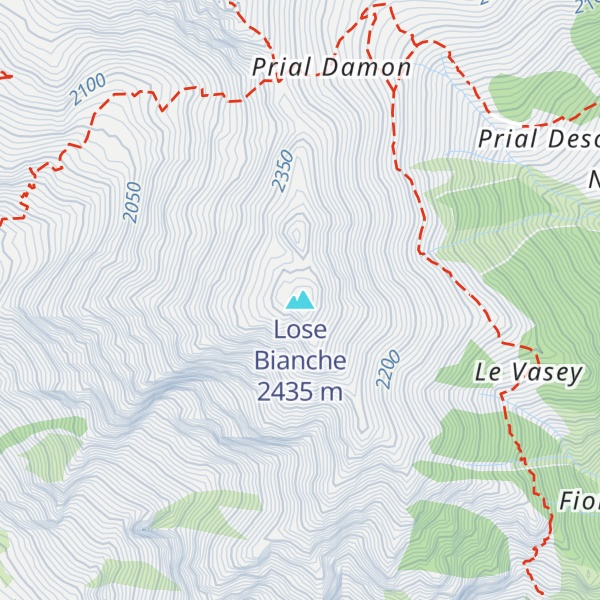 Map of Lose Bianche