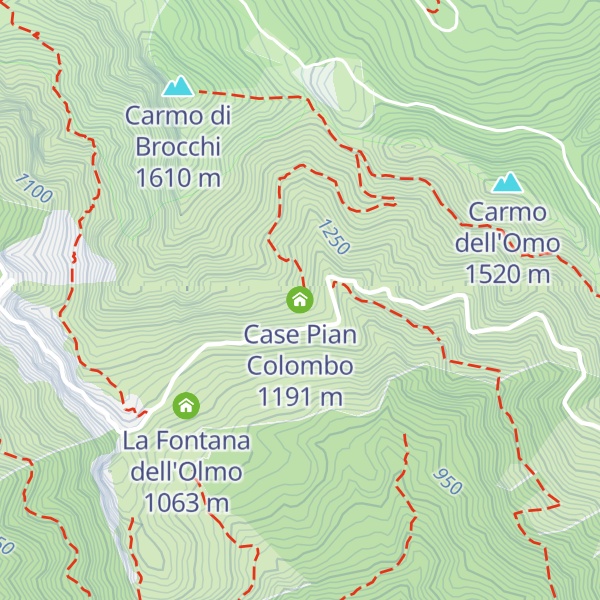 Map of Case Pian Colombo