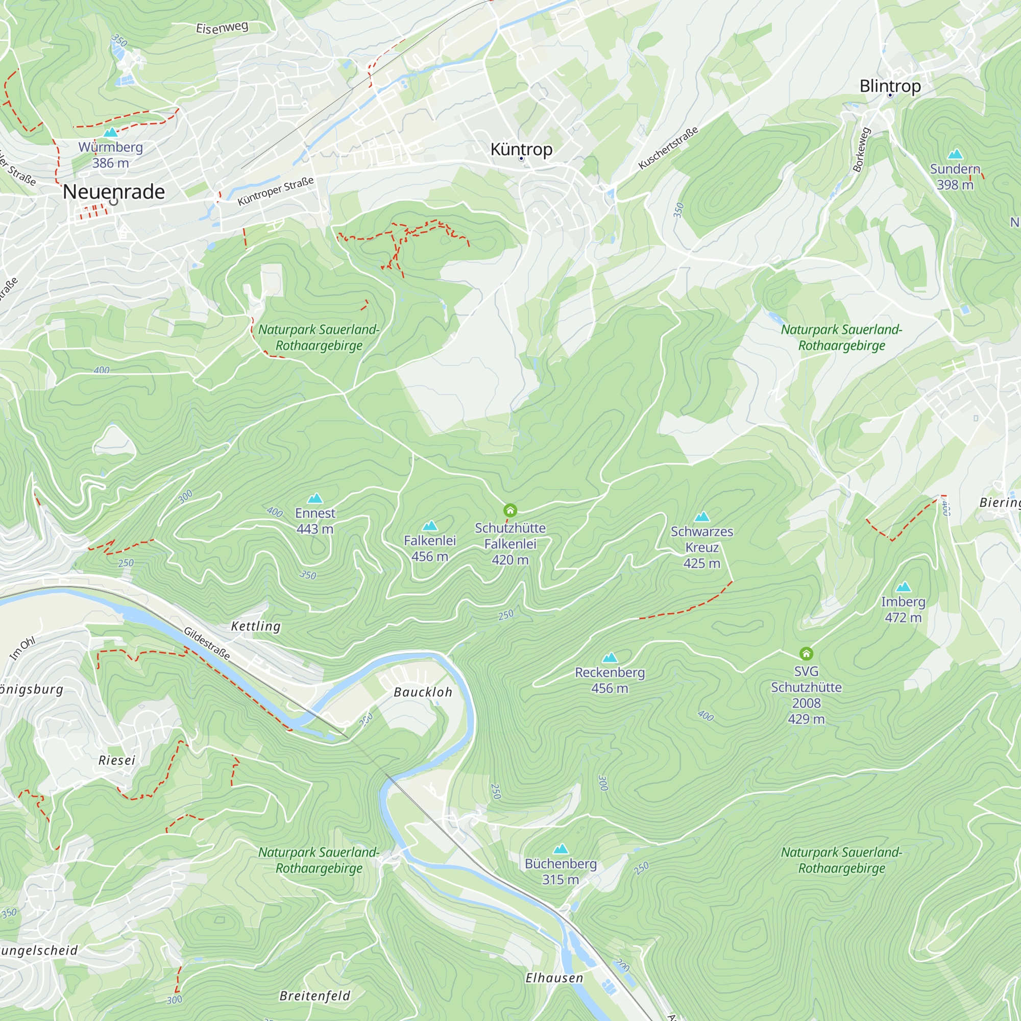 Schutzhütte Falkenlei map