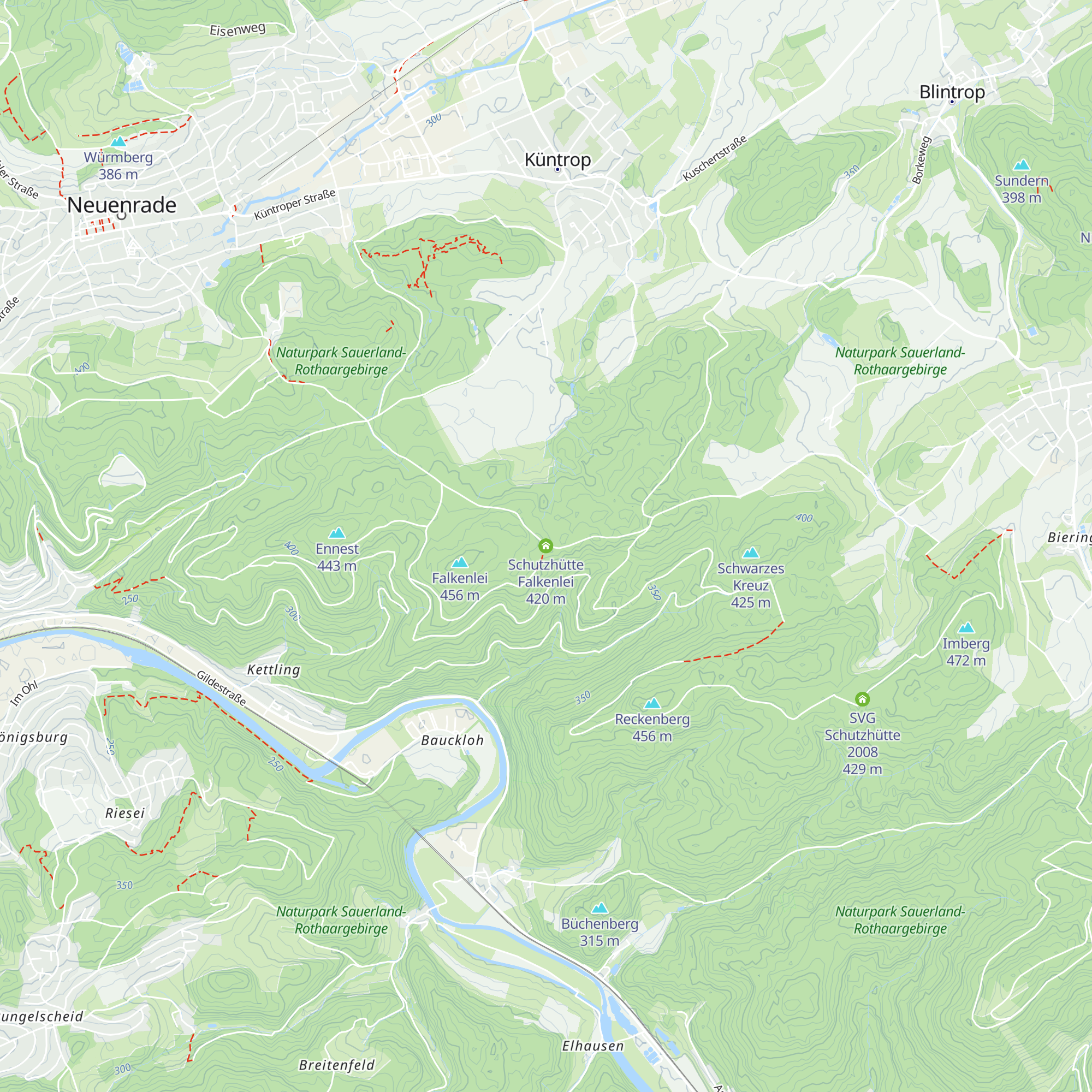 Schutzhütte Falkenlei map