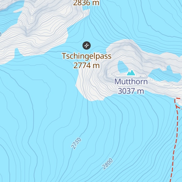 Map of Planung neue Mutthornhütte SAC 2027