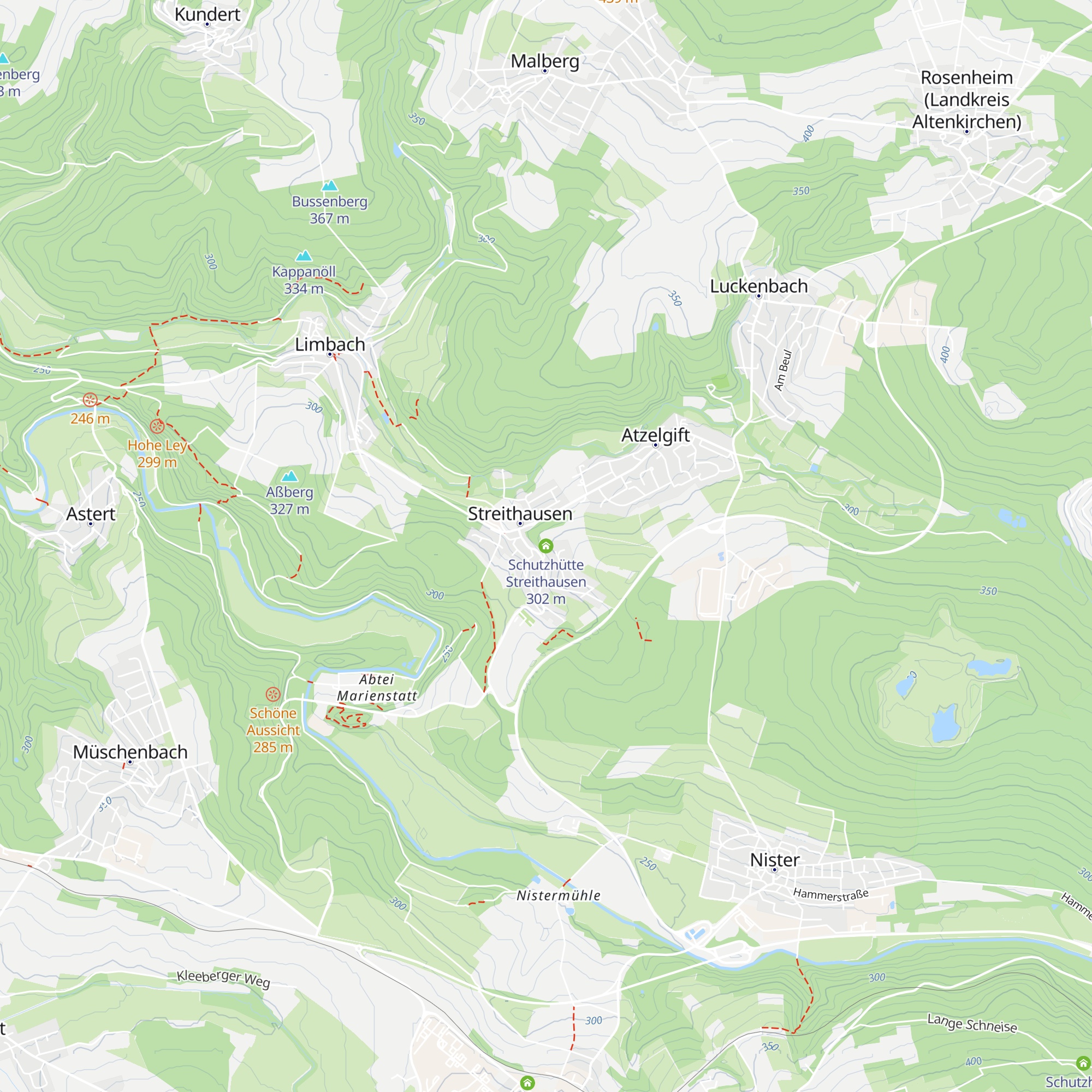 Schutzhütte Streithausen map