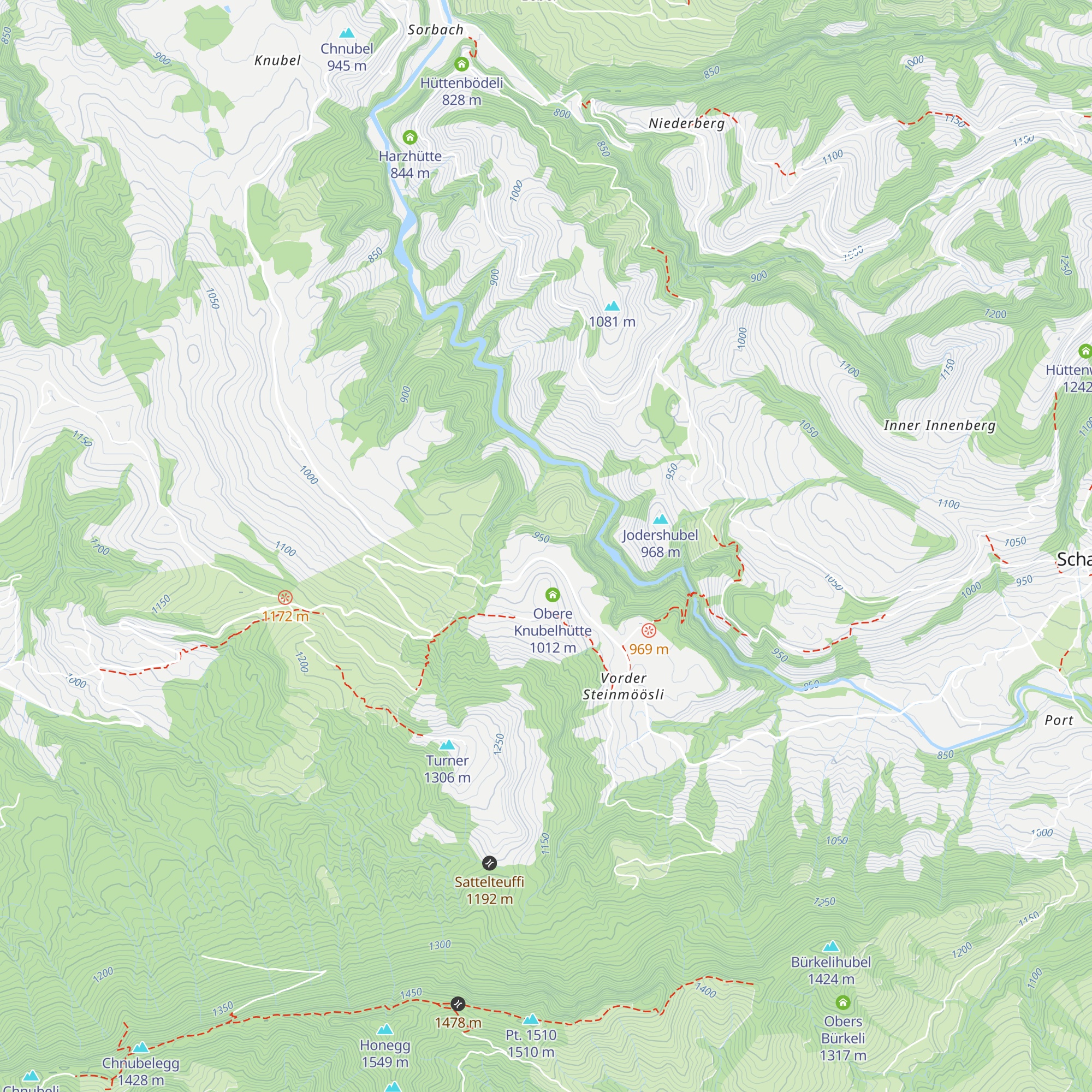 Untere Knubelhütte map