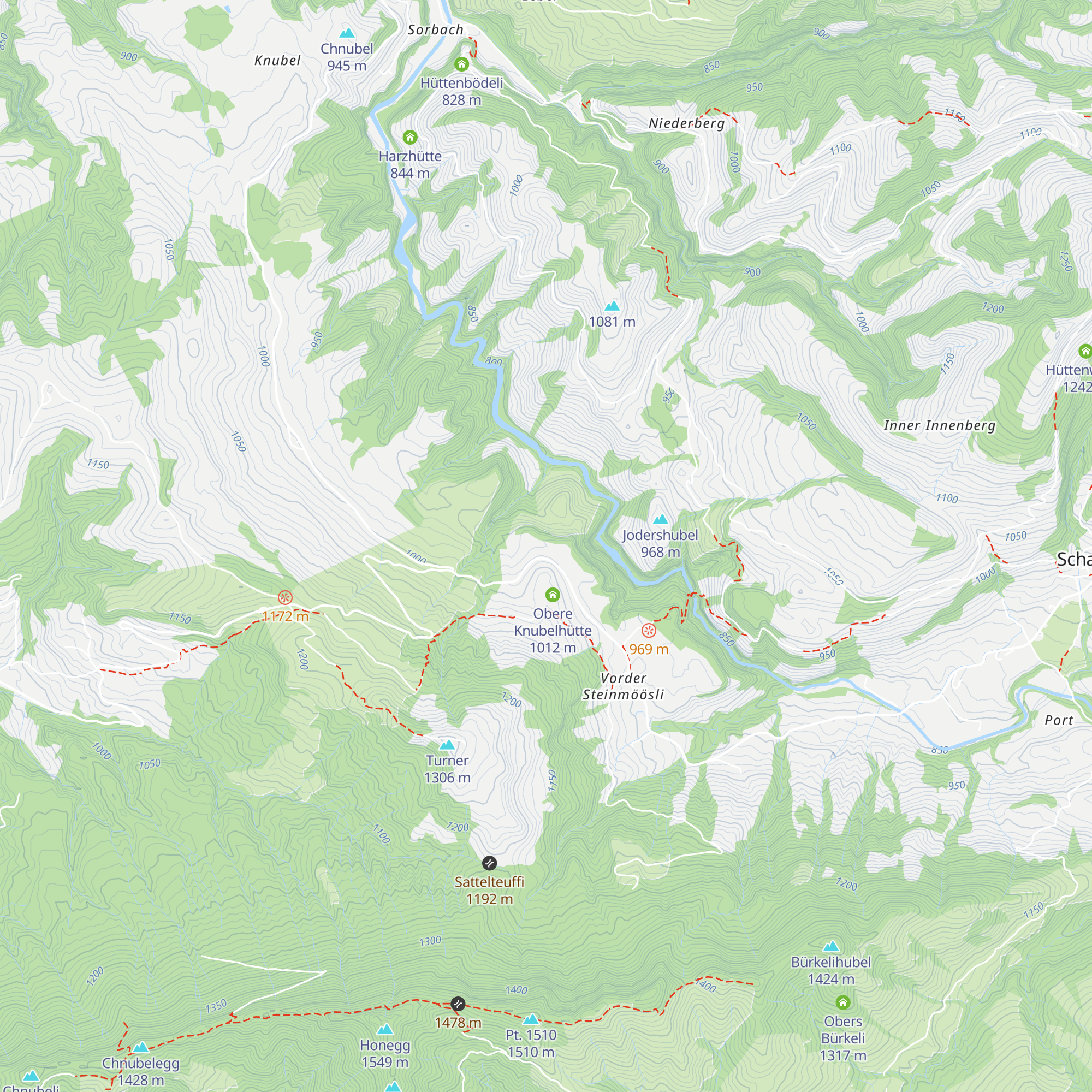Untere Knubelhütte map