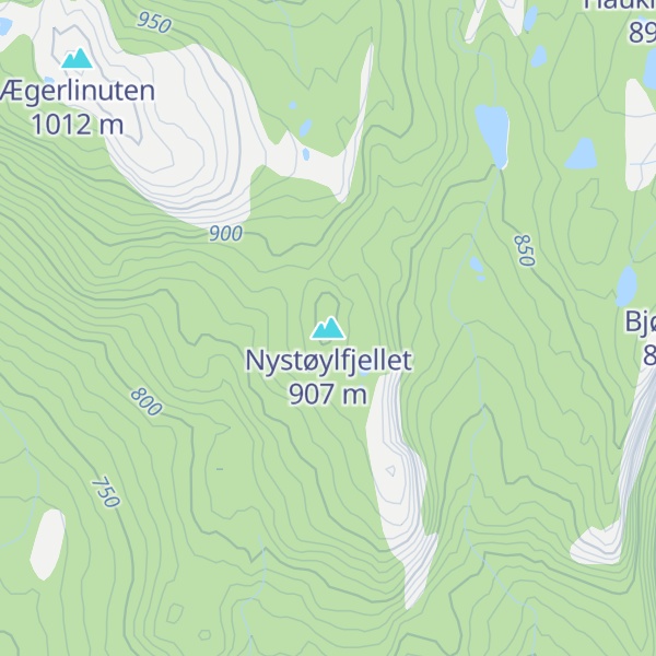 Map of Nystøylfjellet