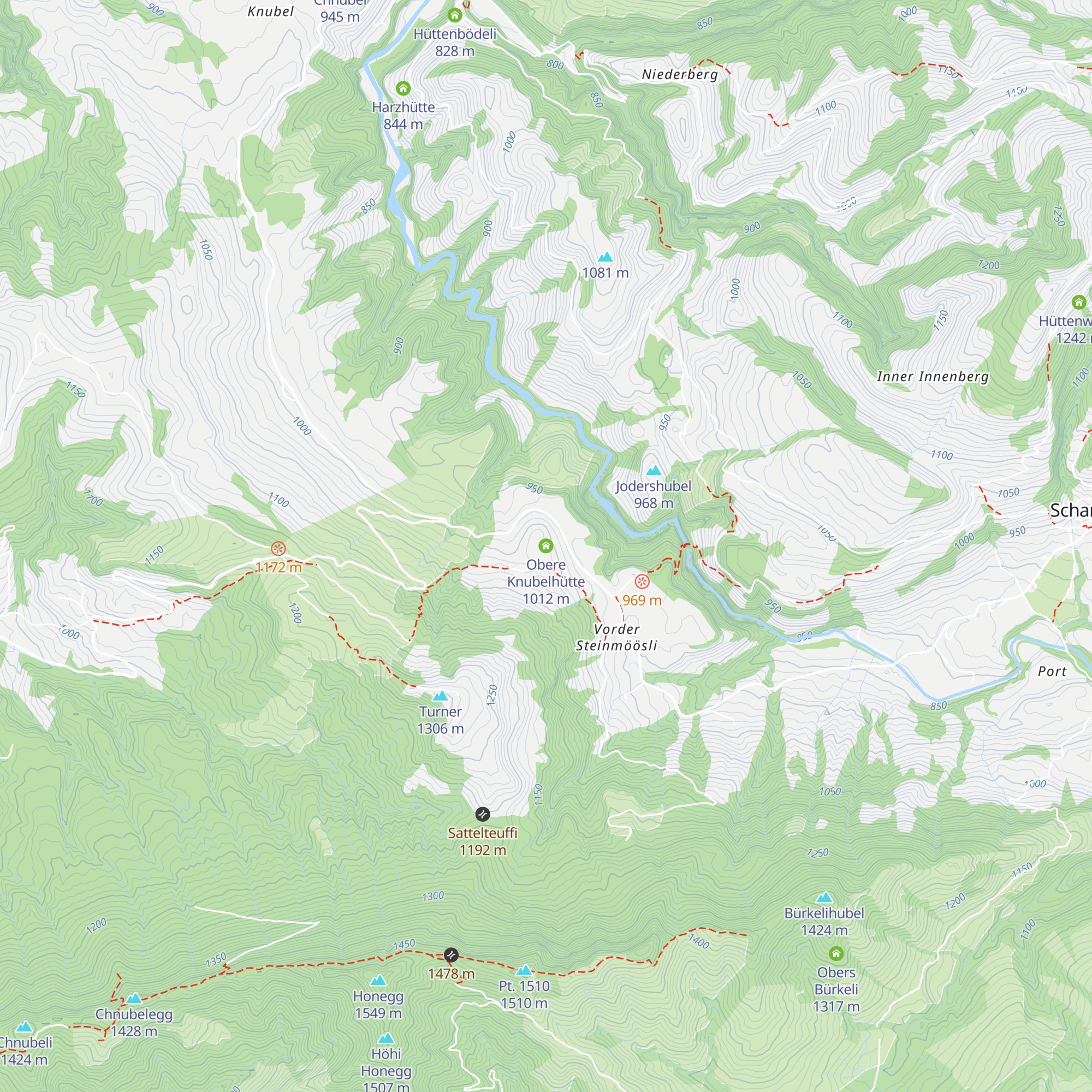 Obere Knubelhütte map