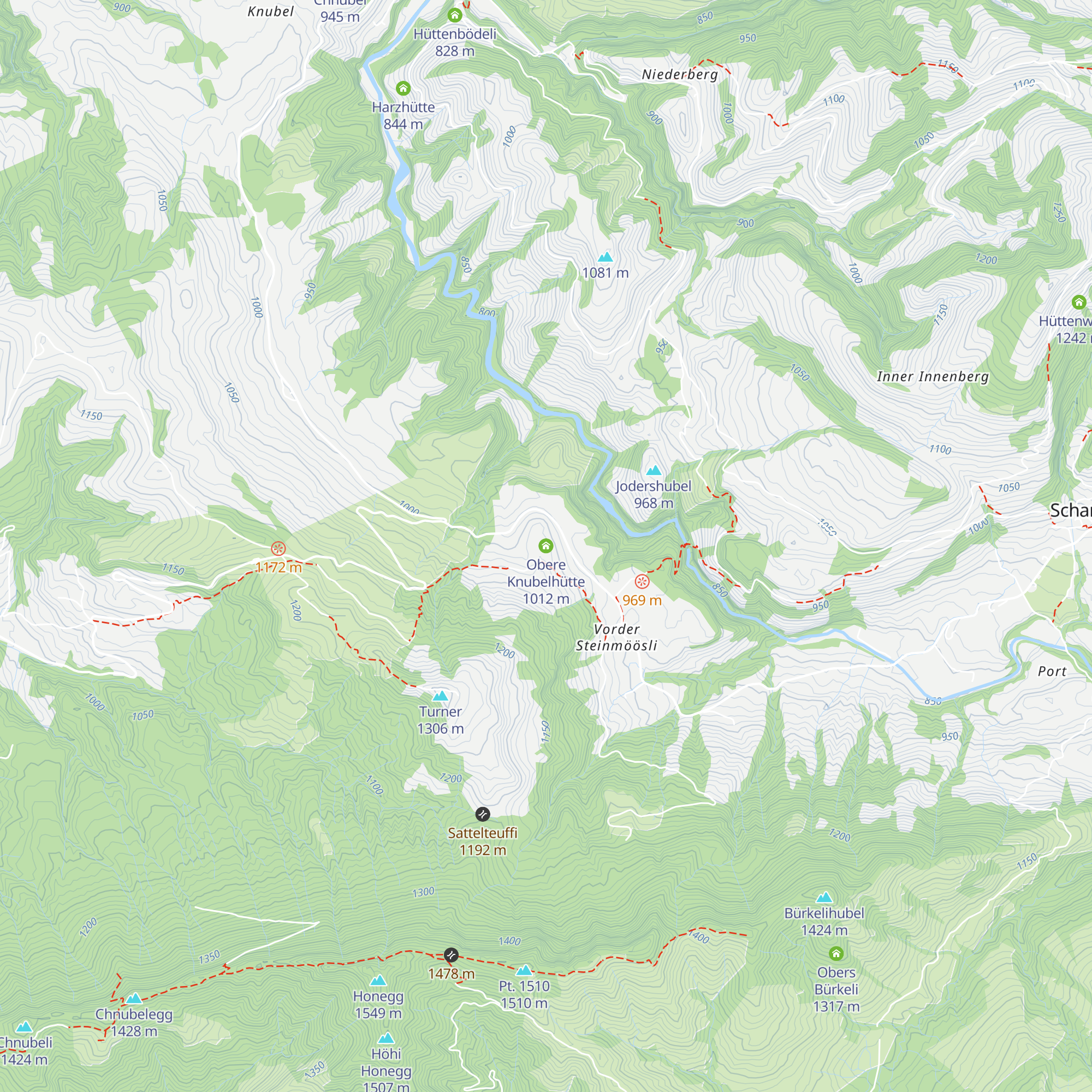 Obere Knubelhütte map