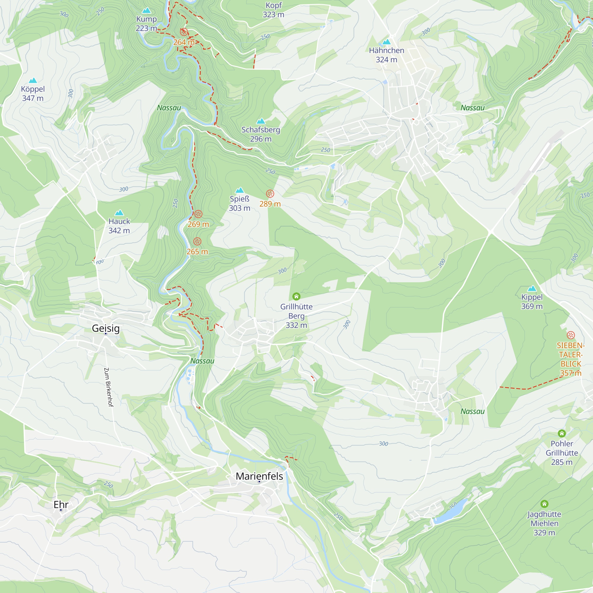 Grillhütte Berg map