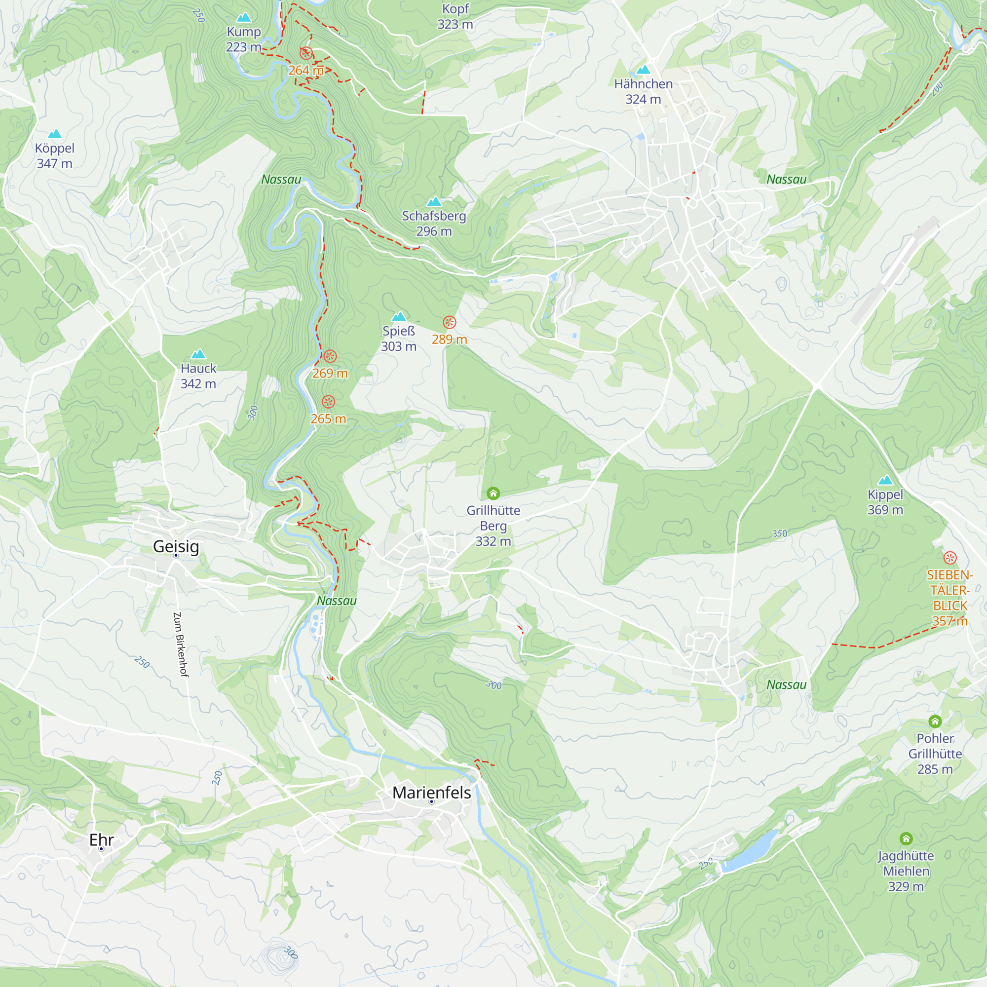 Grillhütte Berg map