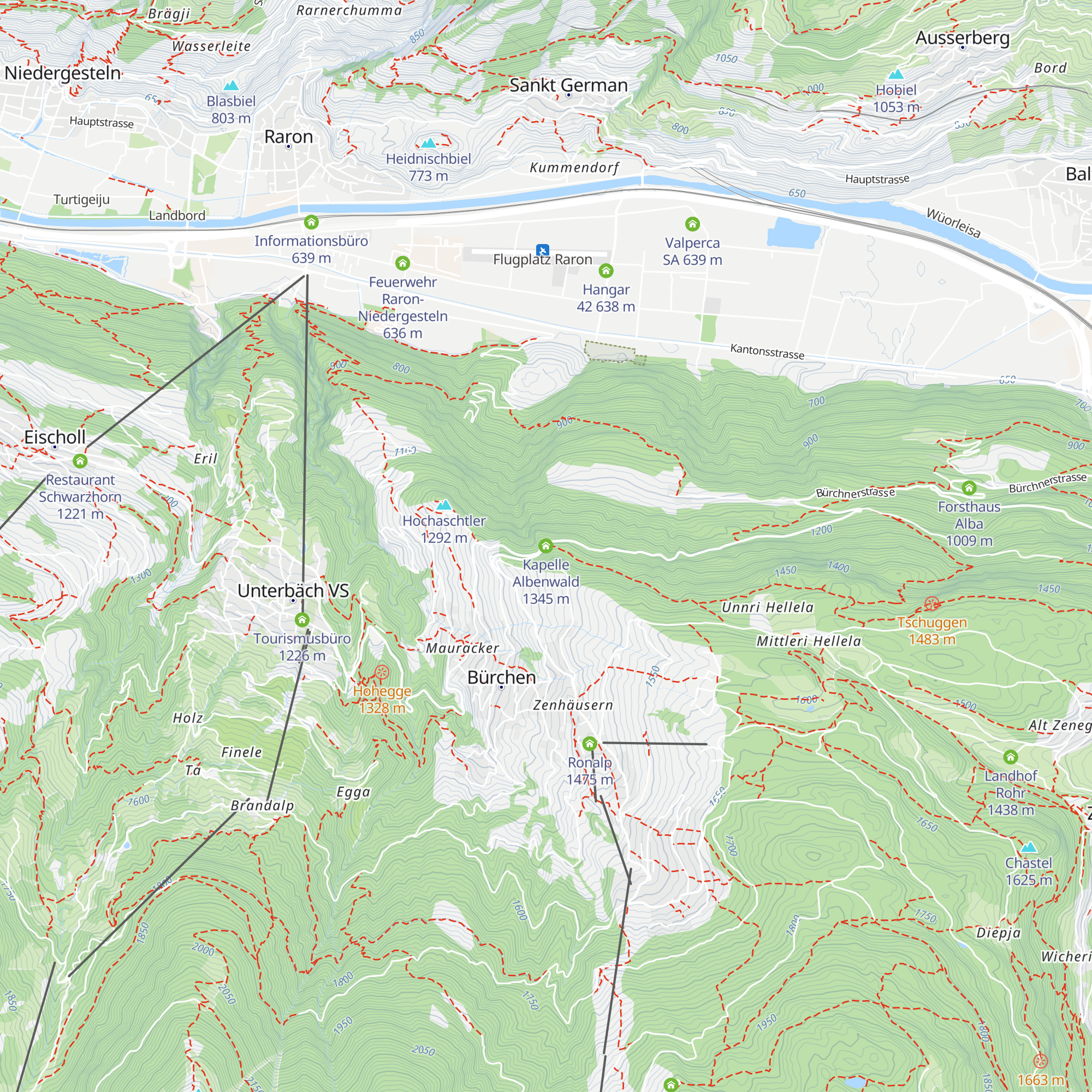 Kapelle Albenwald map