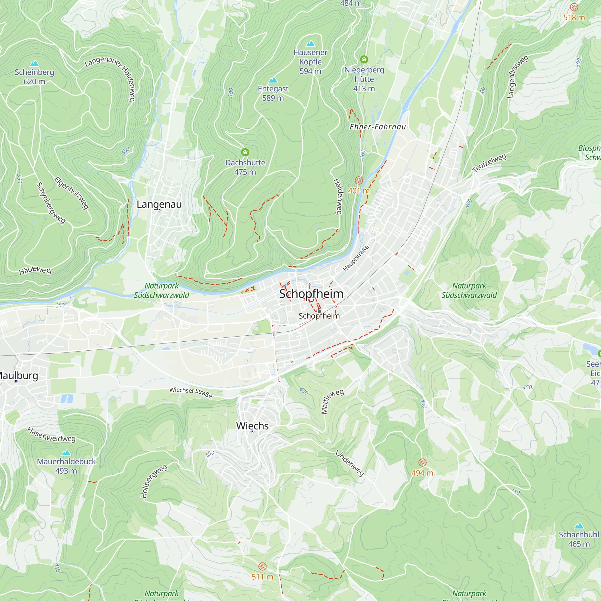 Schopfheim map