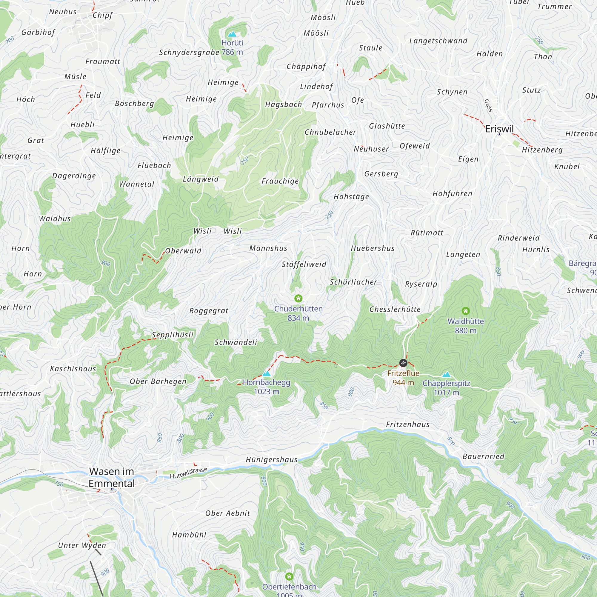 Chuderhütten map