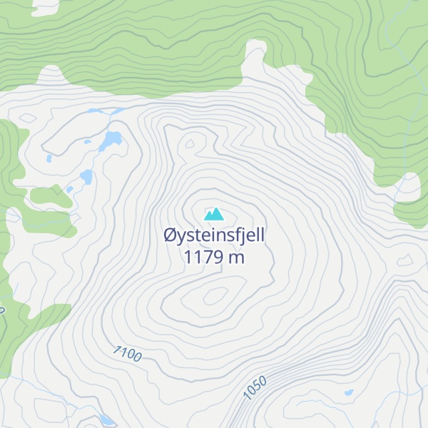 Map of Øysteinsfjell