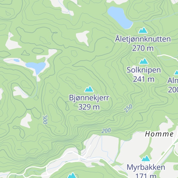 Map of Bjønnekjerr
