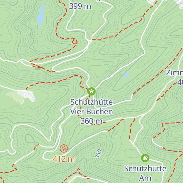 Map of Schutzhütte Vier Buchen