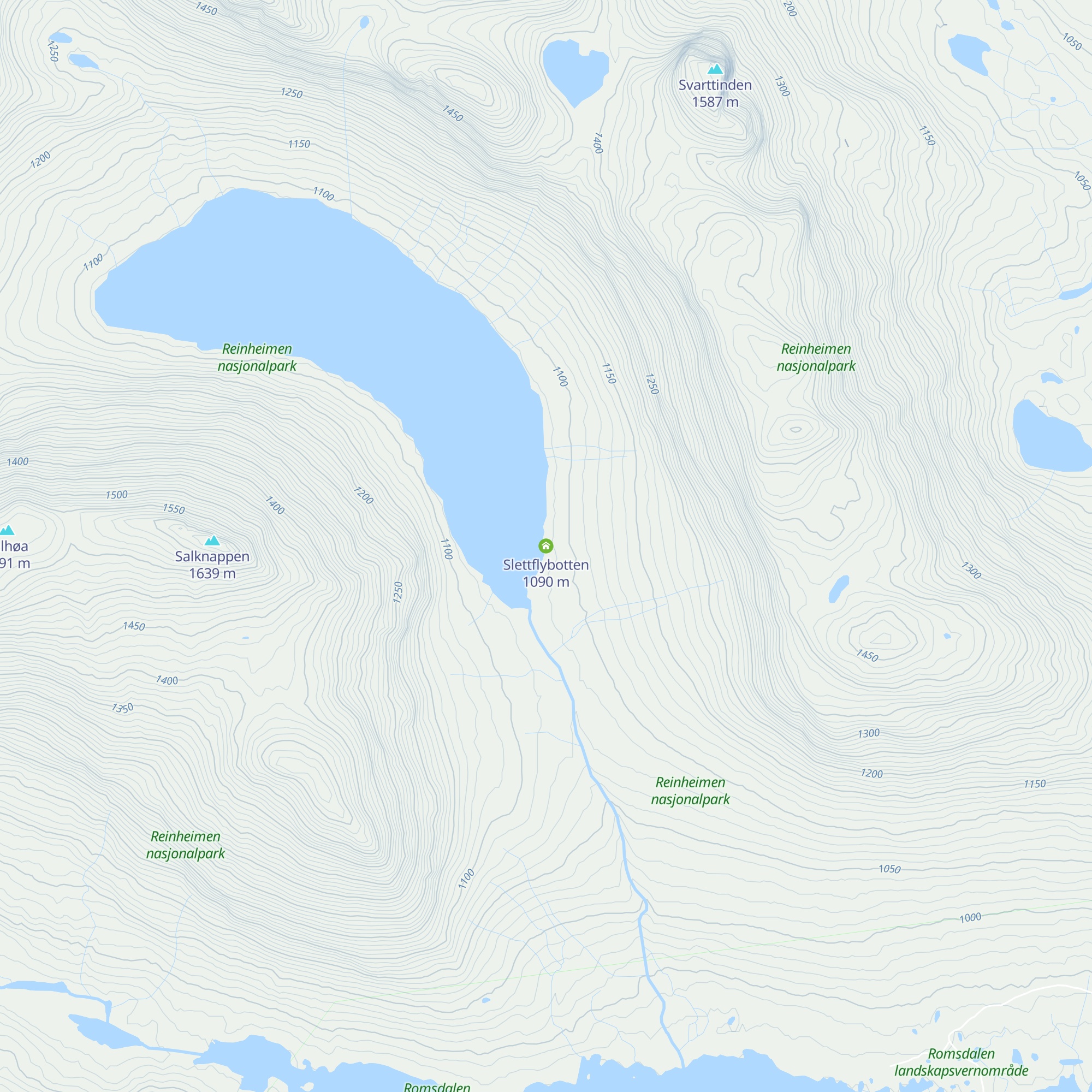 Slettflybotten map