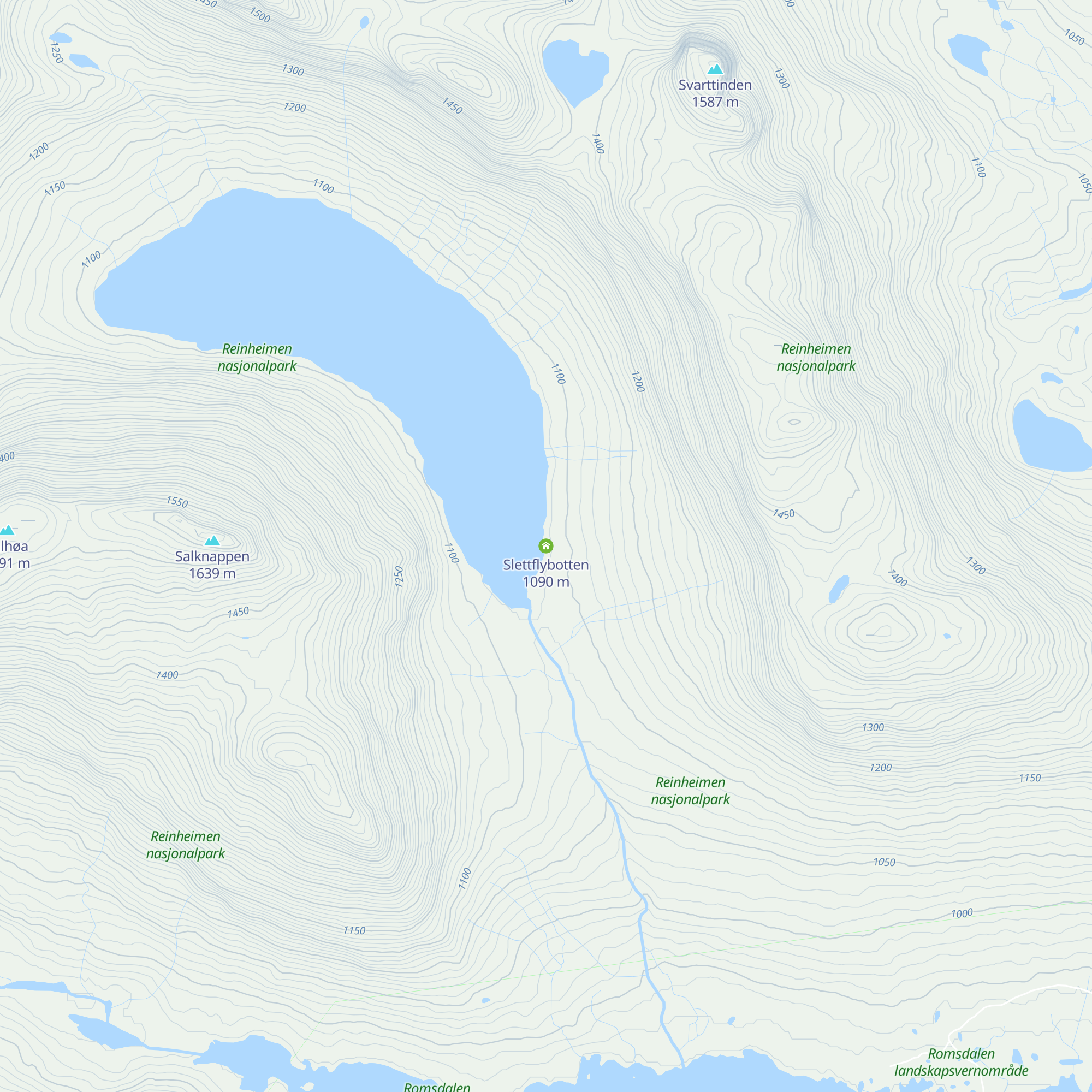 Slettflybotten map