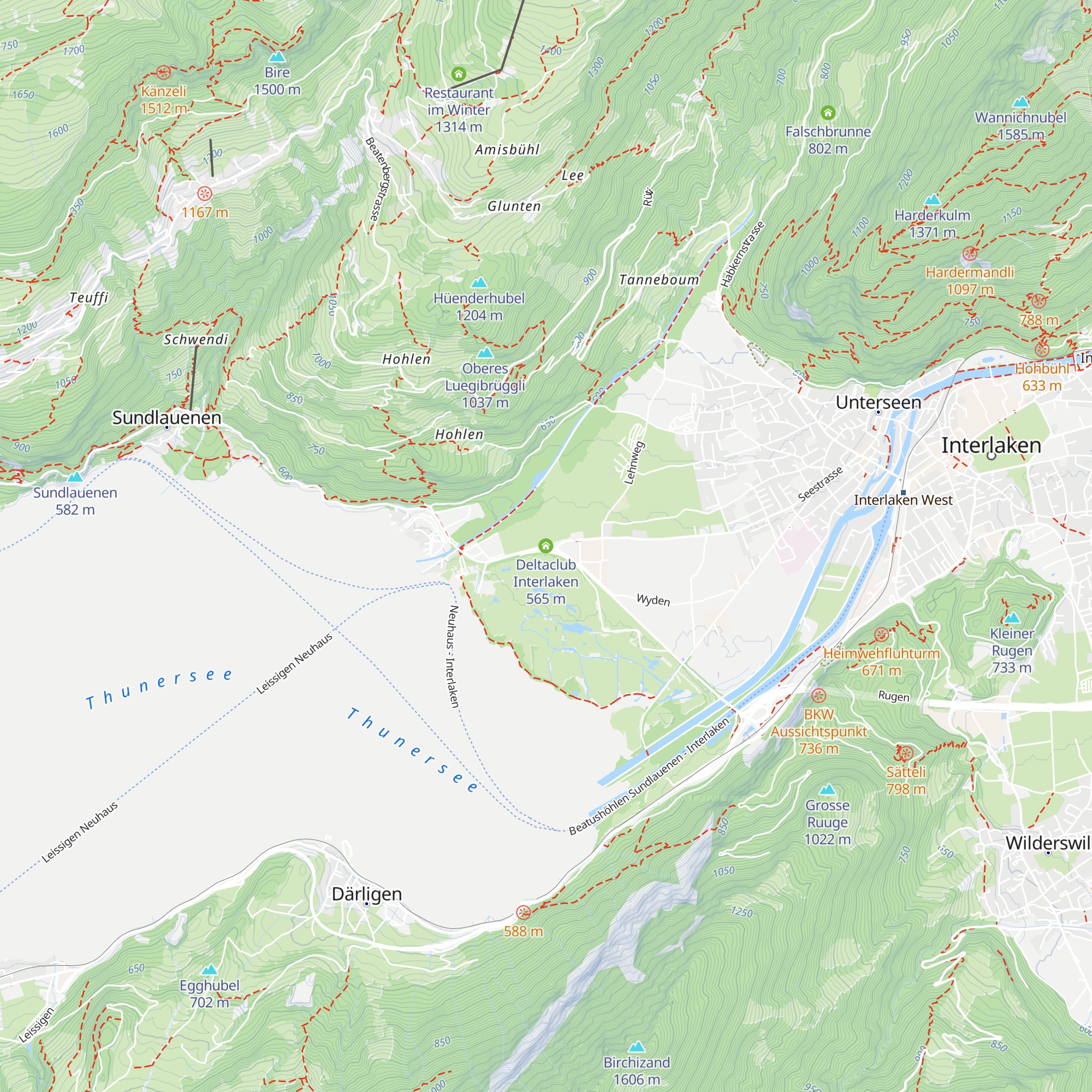 Deltaclub Interlaken map