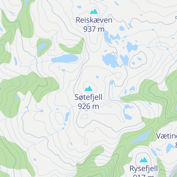 Map of Søtefjell