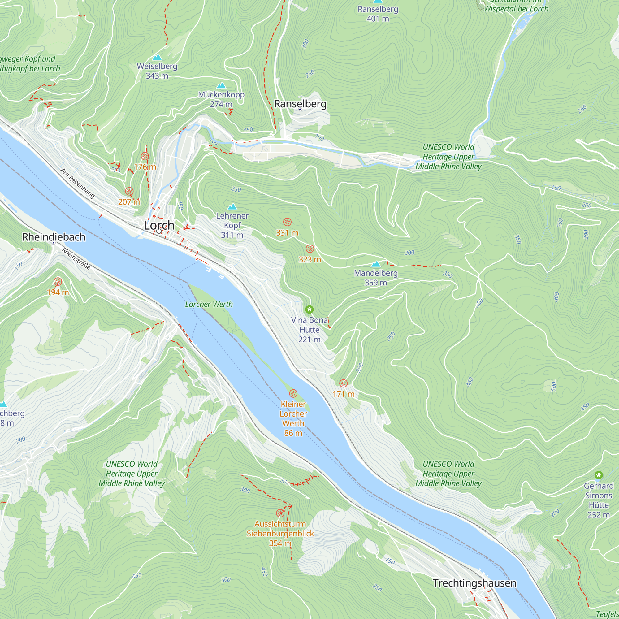 Vina Bona Hütte map