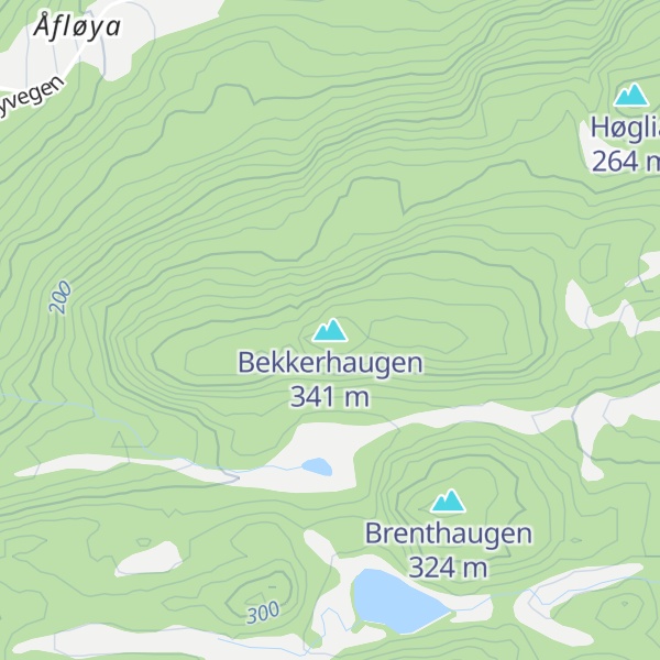 Map of Bekkerhaugen
