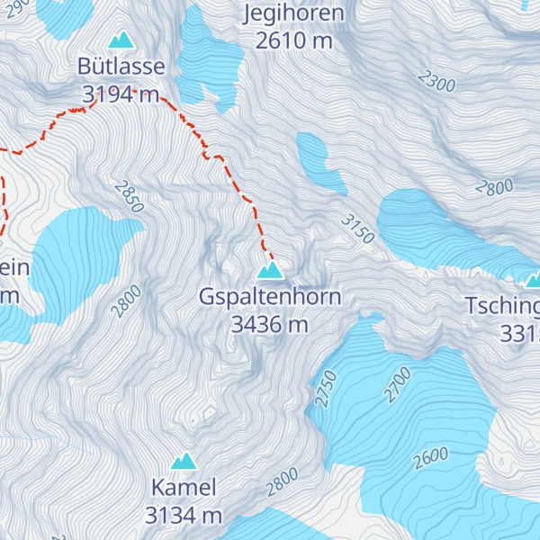 Map of Gspaltenhorn