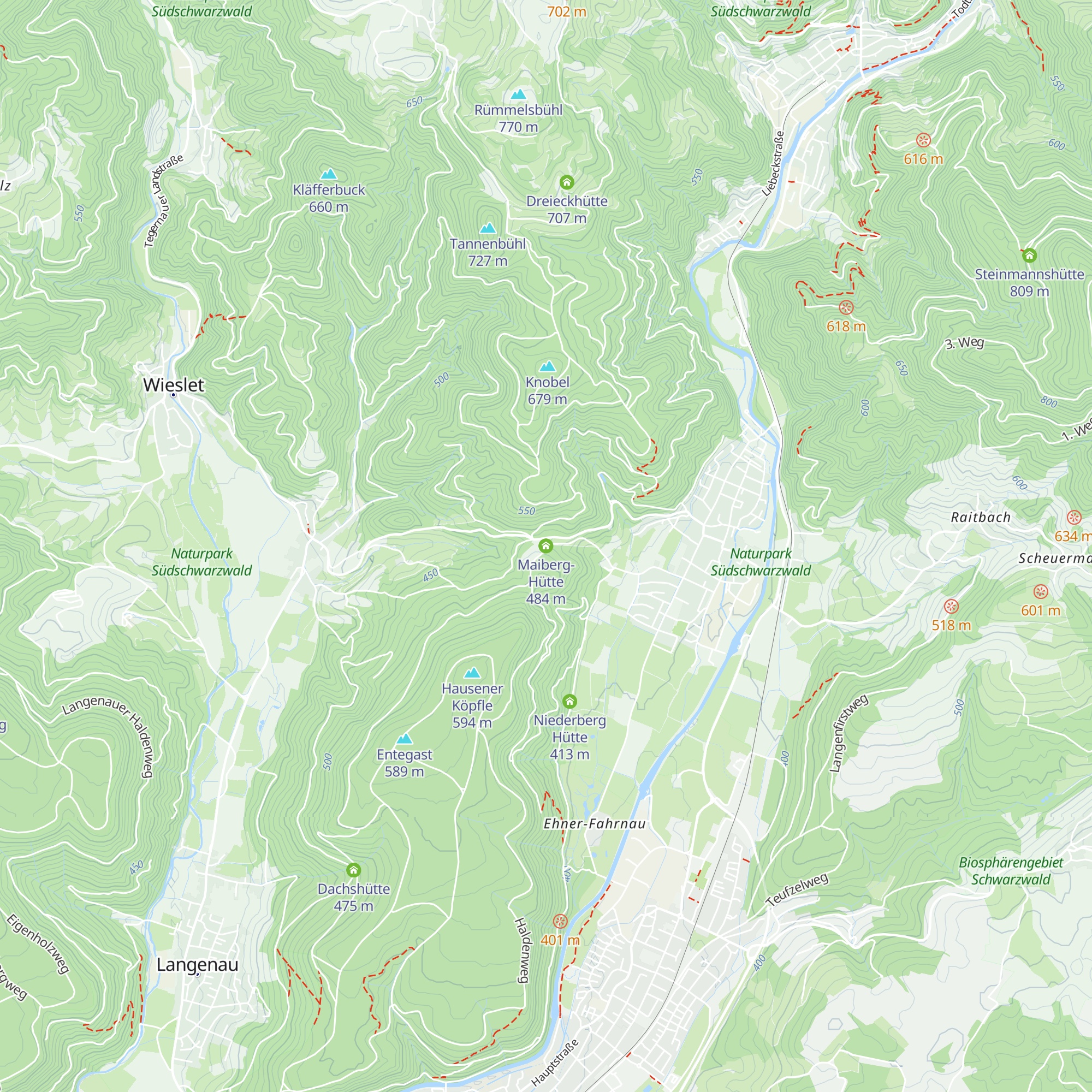 Maiberg-Hütte map