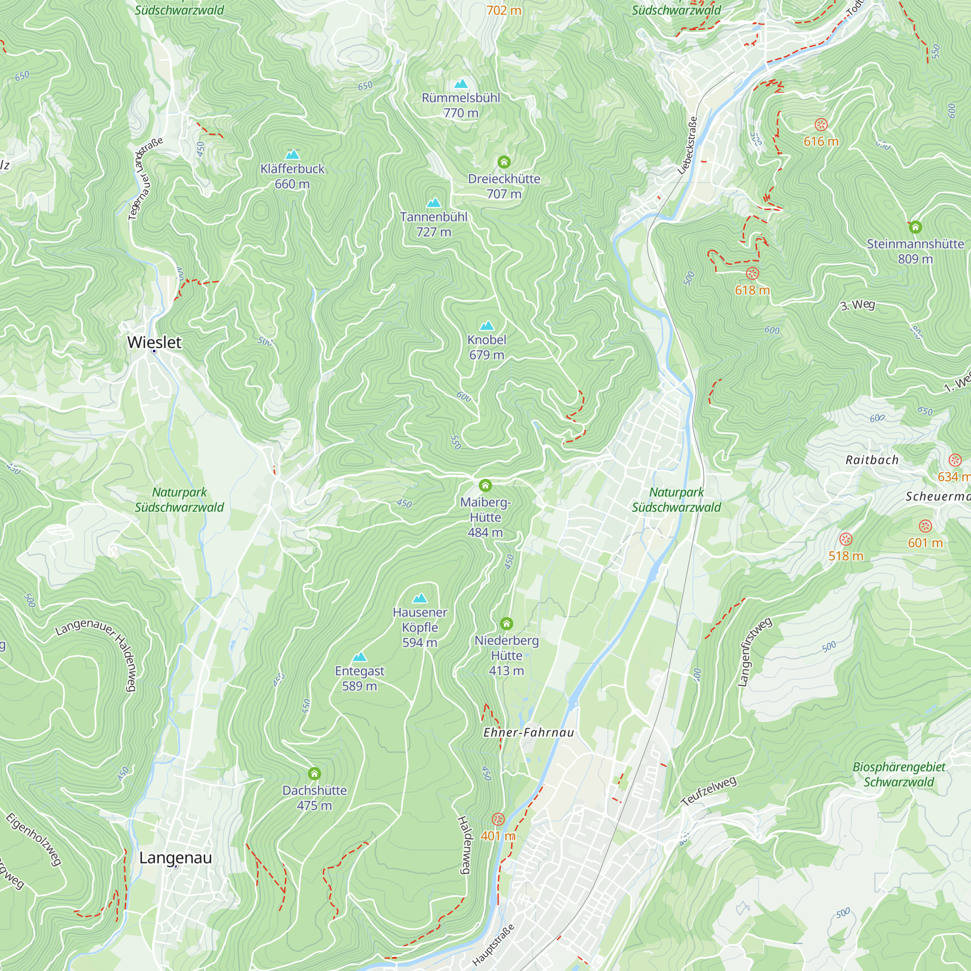 Maiberg-Hütte map