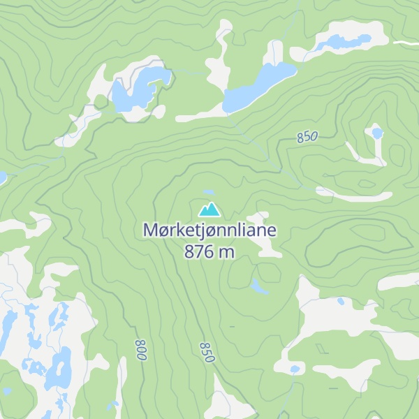 Map of Mørketjønnliane