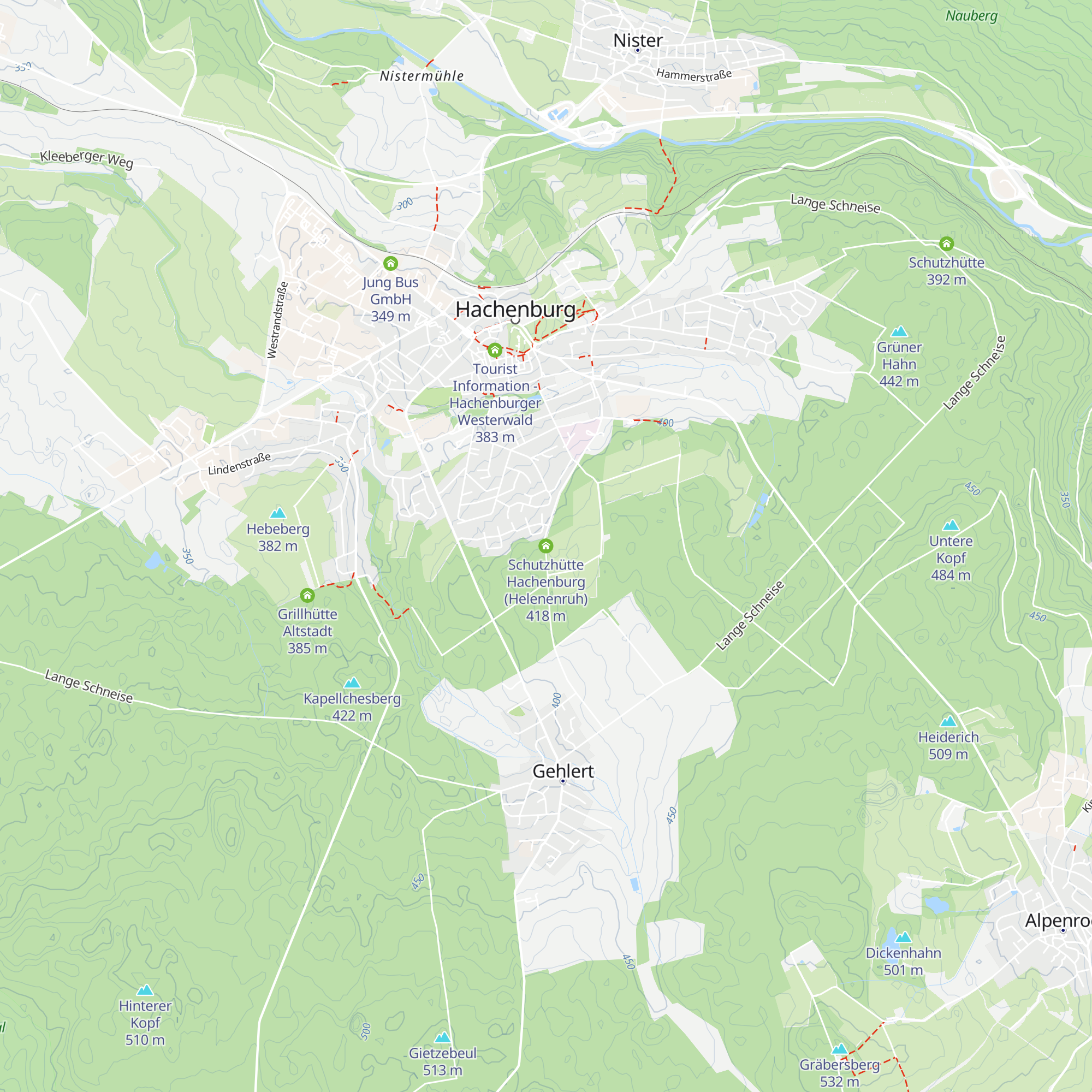 Schutzhütte Hachenburg (Helenenruh) map