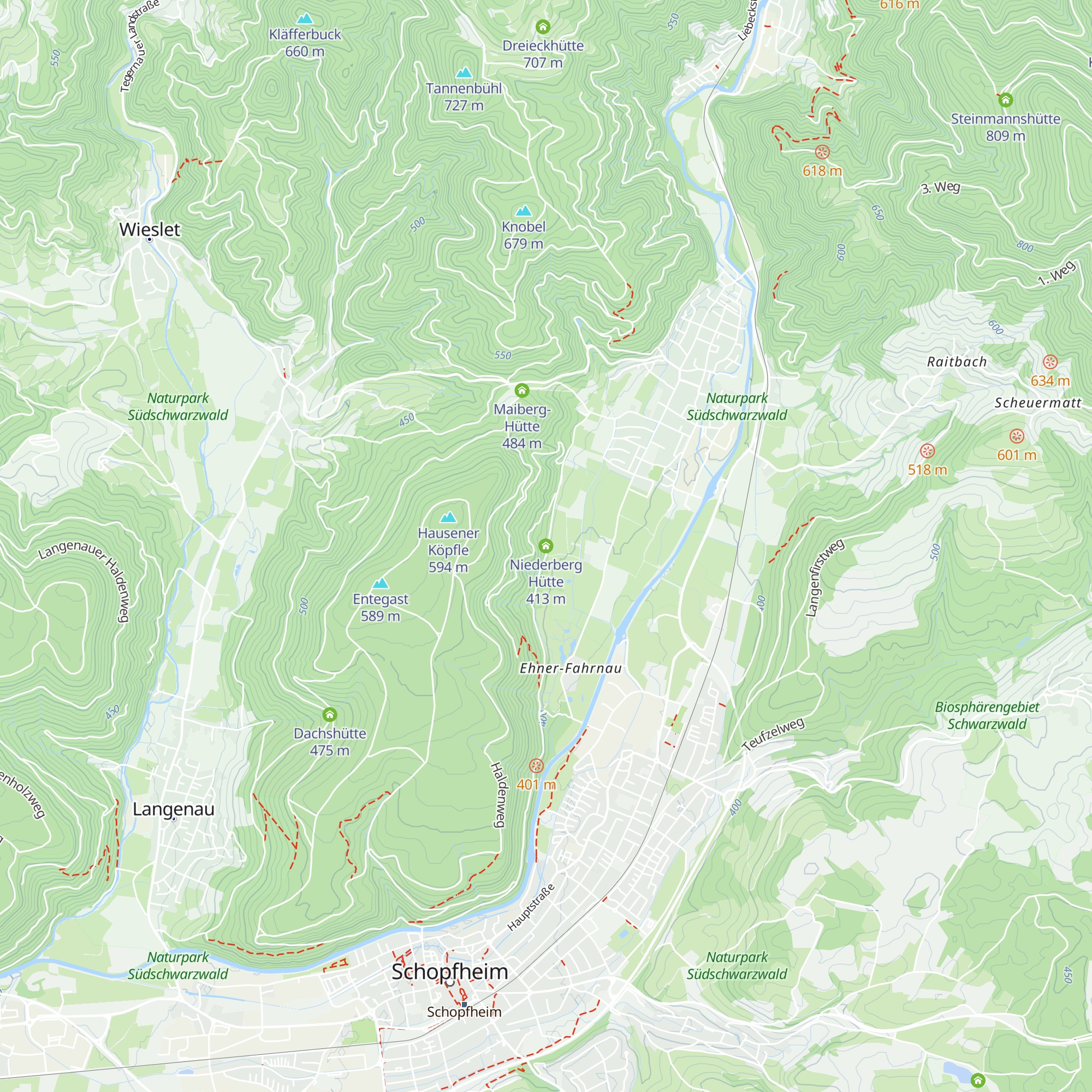 Niederberg Hütte map