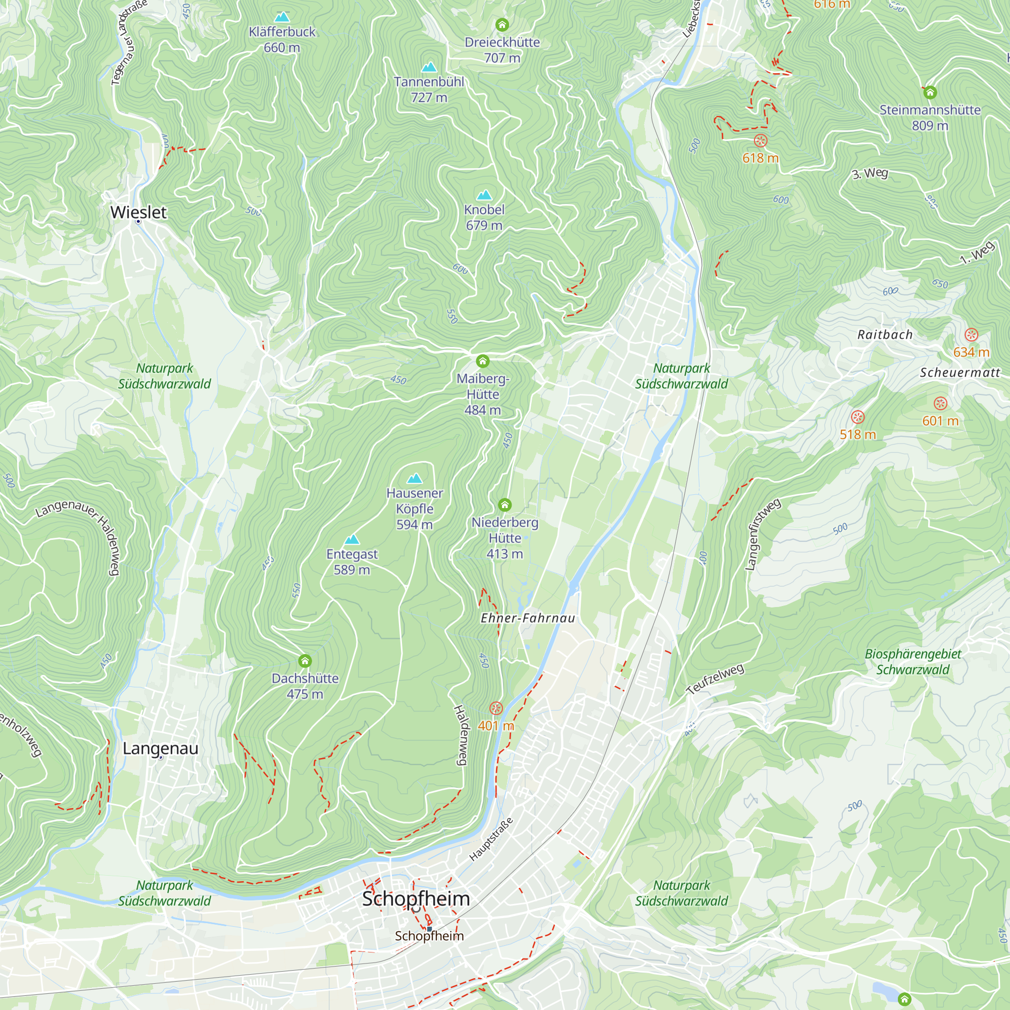 Niederberg Hütte map