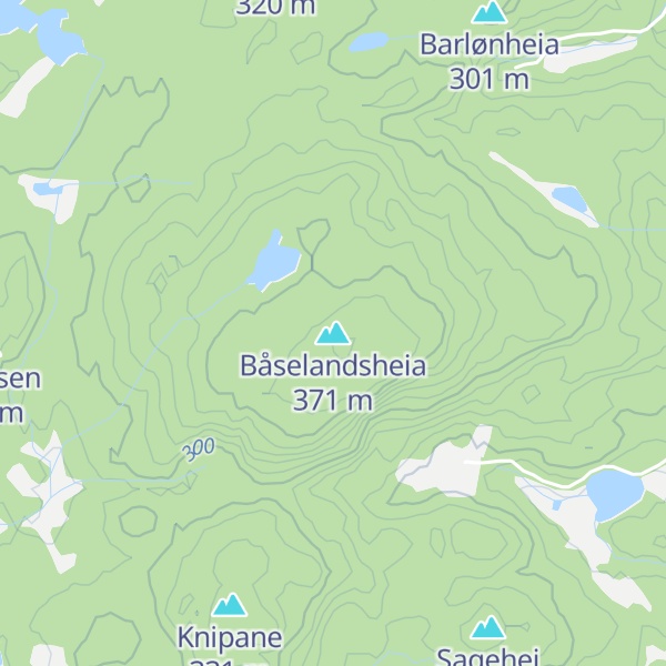 Map of Båselandsheia