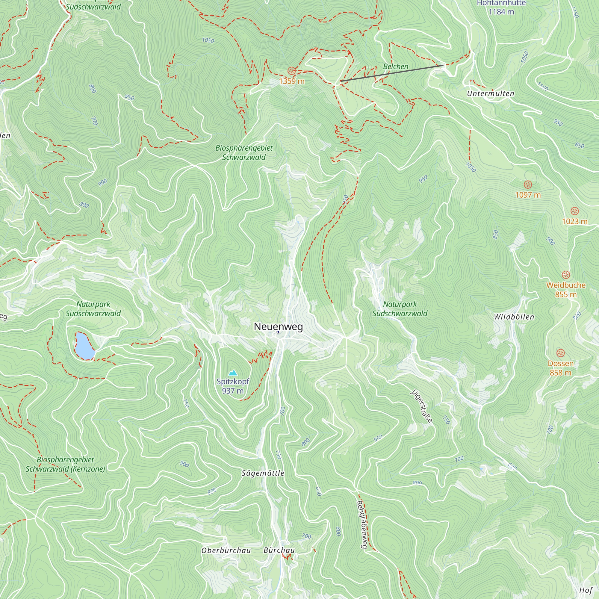 Wanderheim Belchenblick map