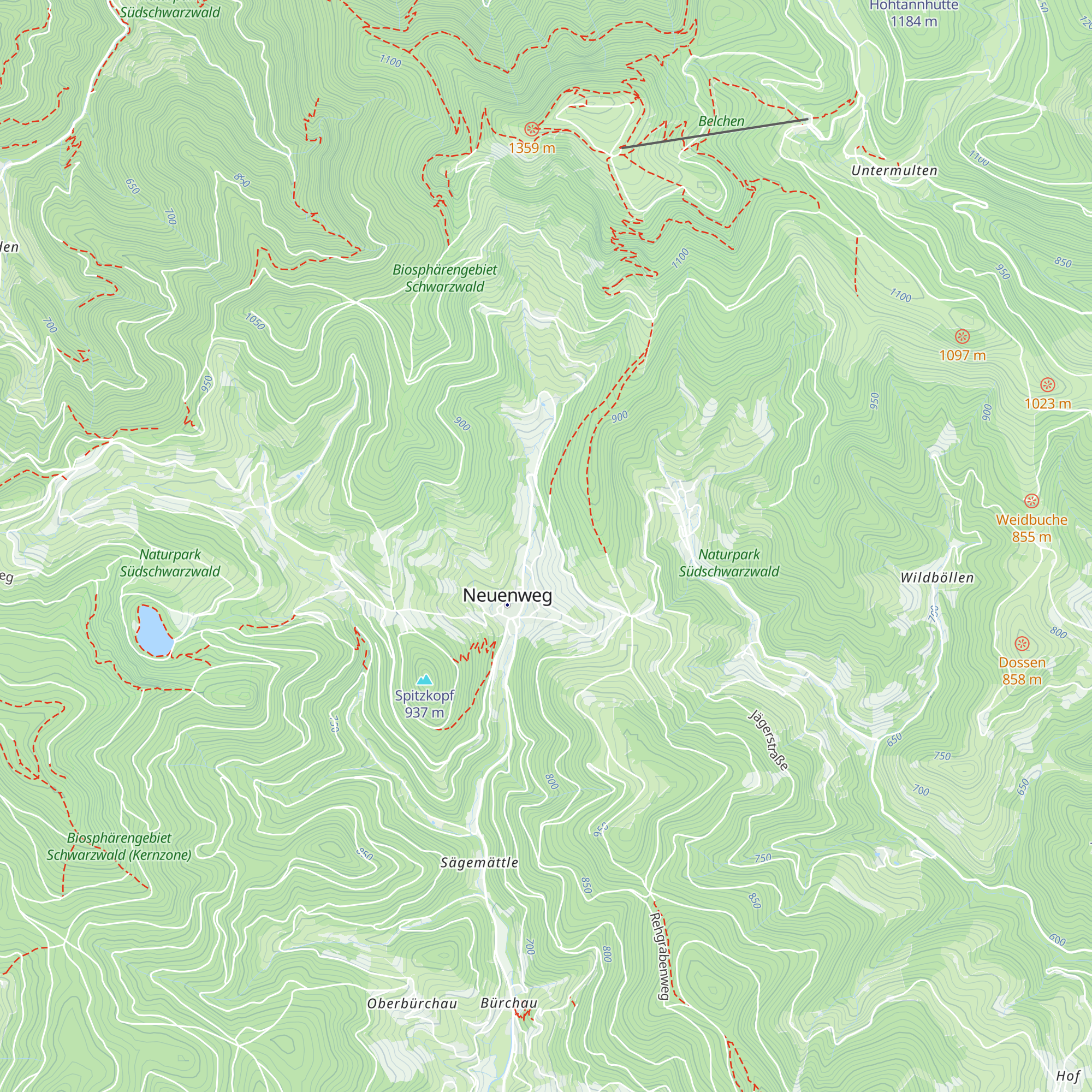 Wanderheim Belchenblick map