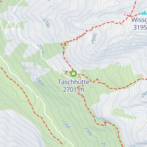 Map of Täschhütte