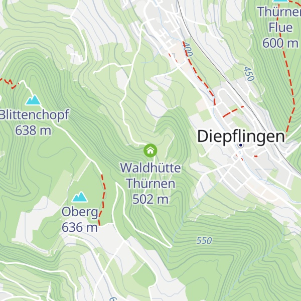 Map of Waldhütte Thürnen