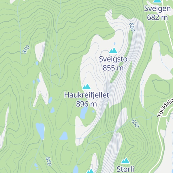 Map of Haukreifjellet