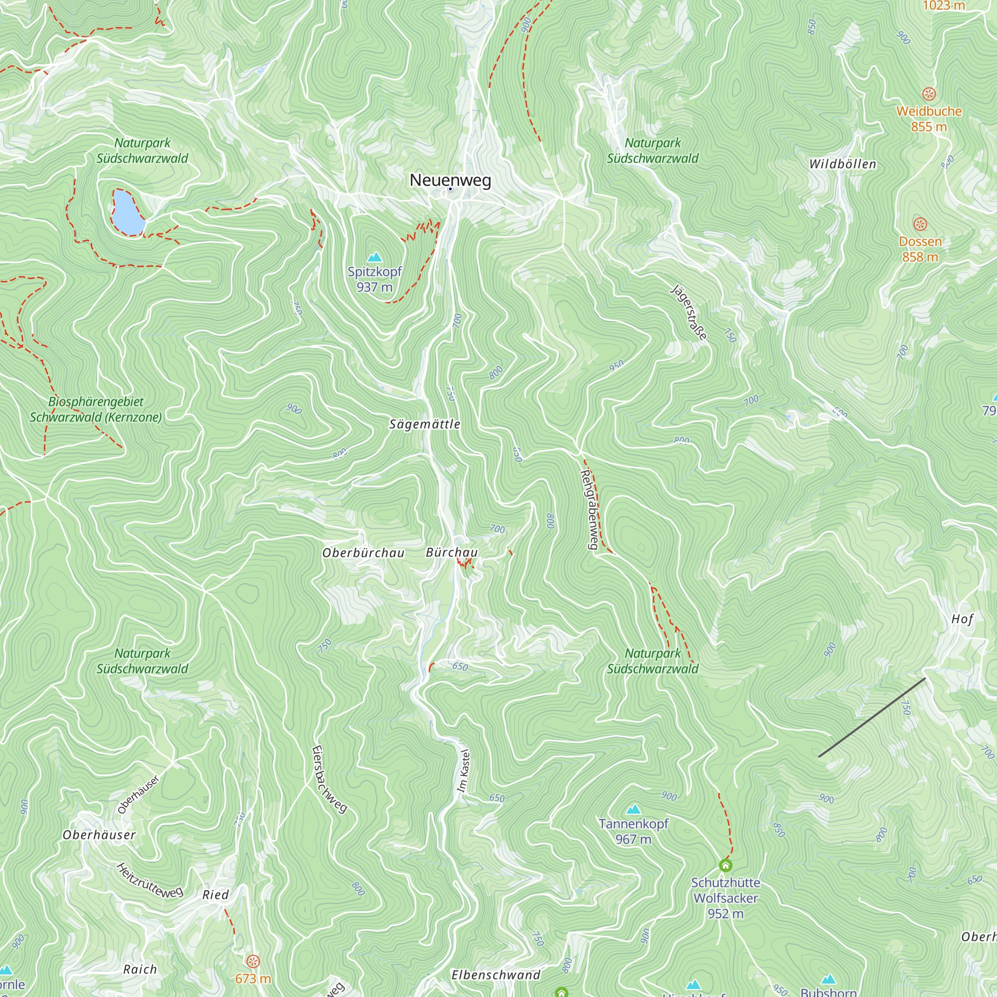 Silberberg-Schutzhütte map