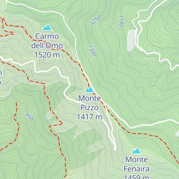 Map of Monte Pizzo