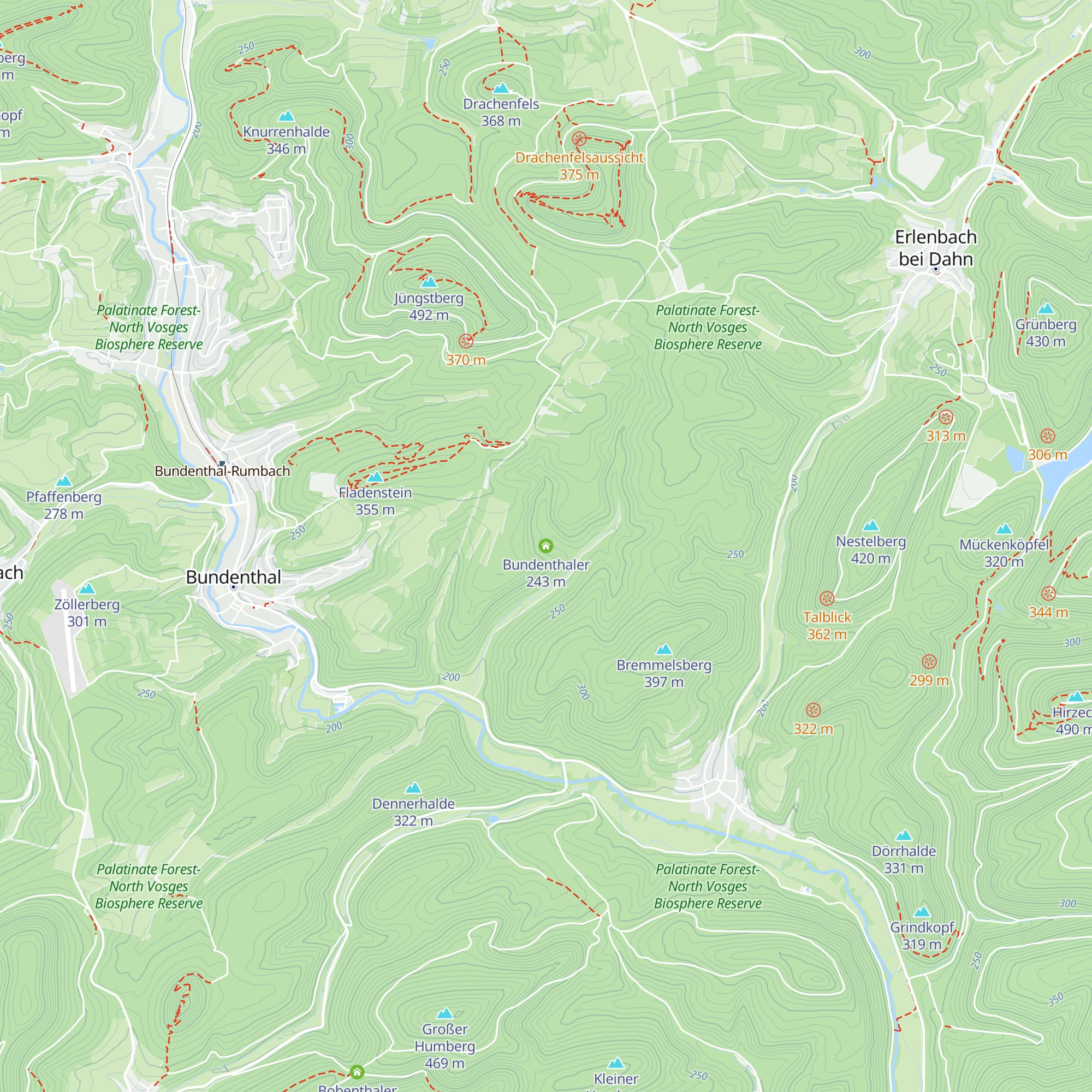 Bundenthaler map