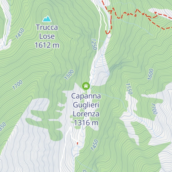 Map of Capanna Guglieri Lorenza