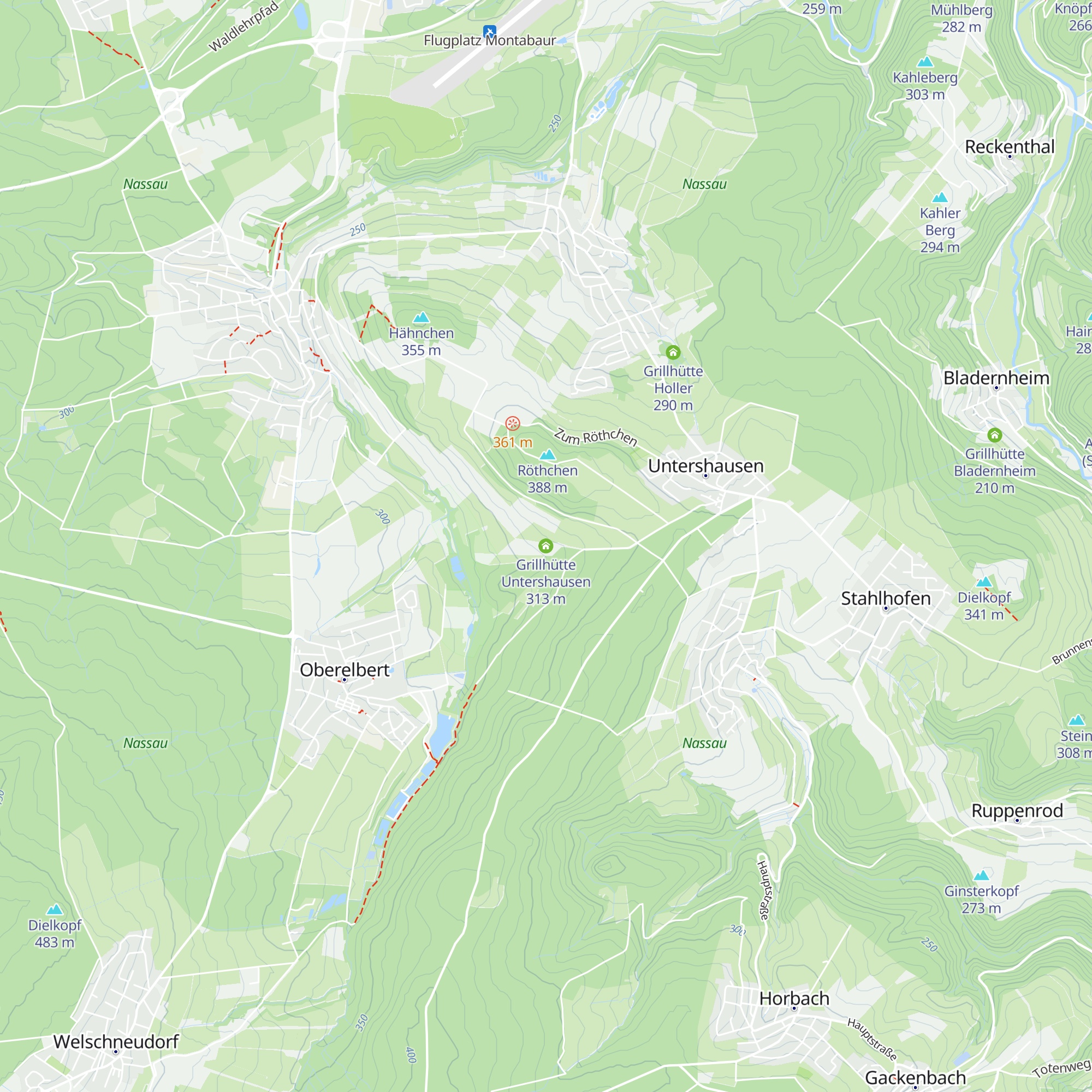Grillhütte Untershausen map