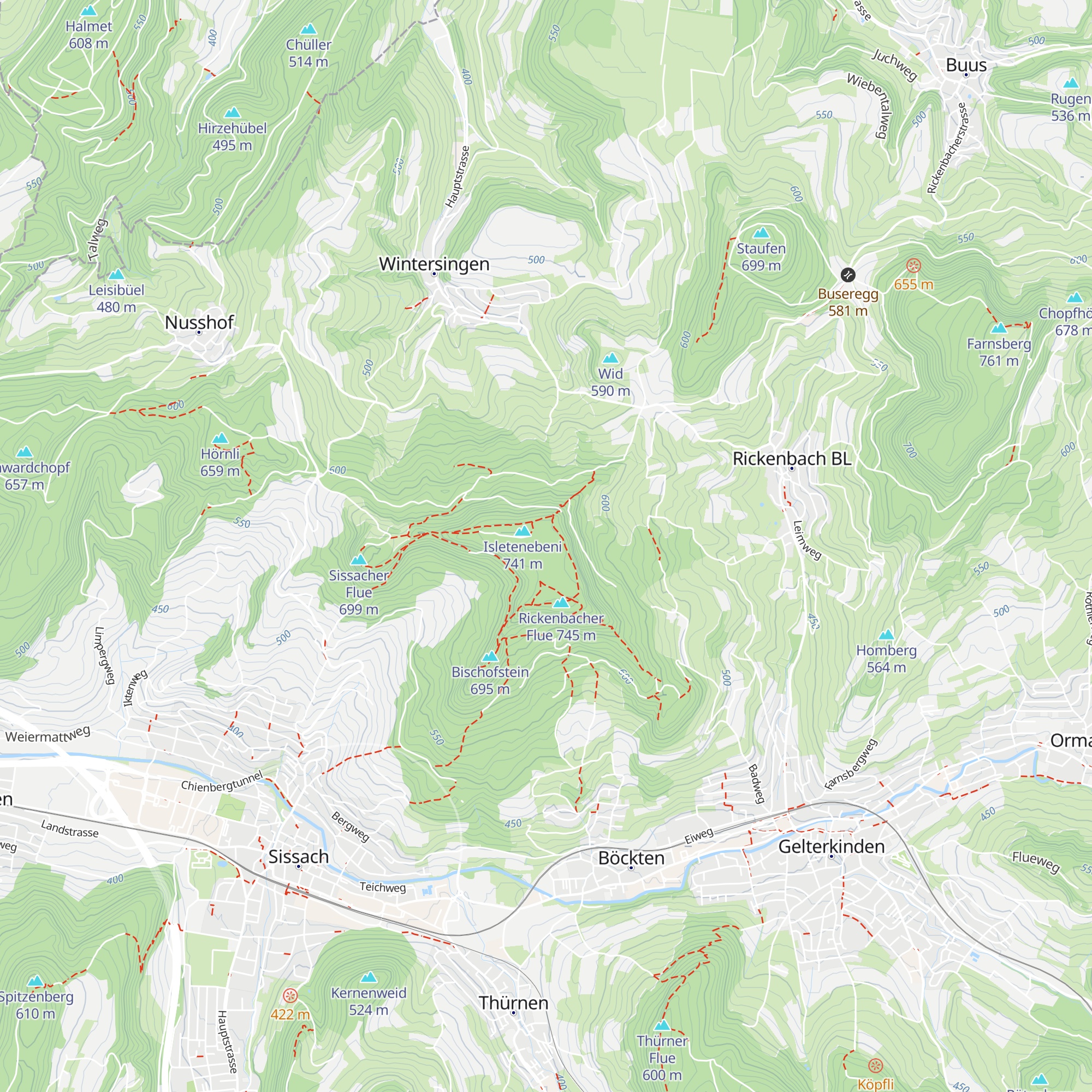 Isletenhütte map