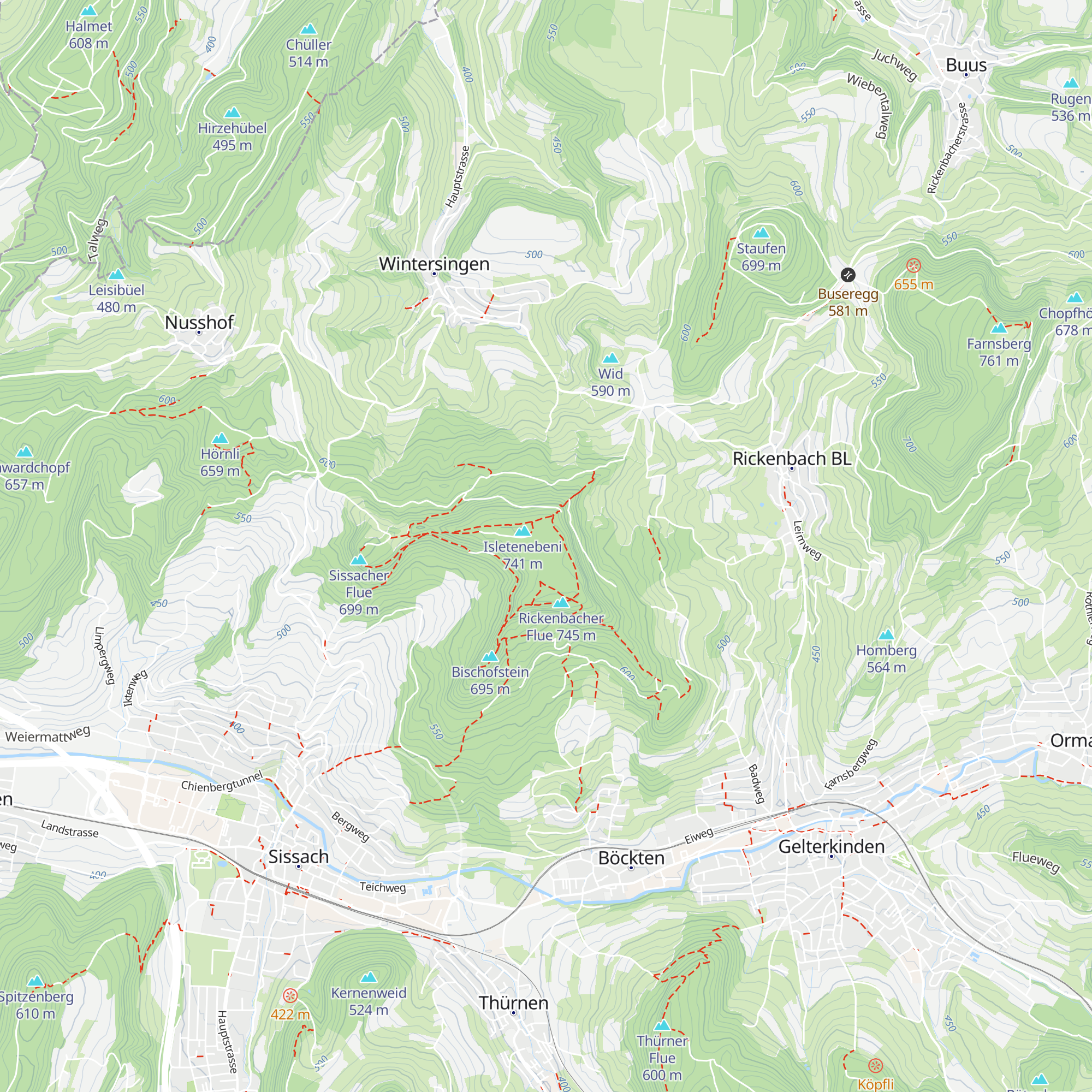 Isletenhütte map