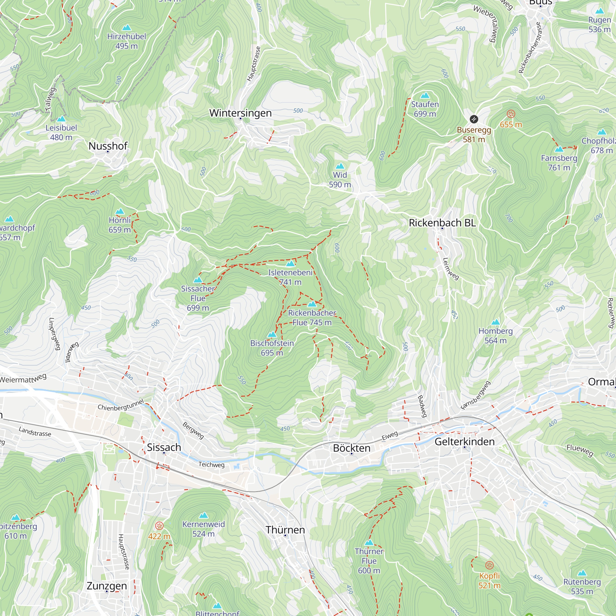 Oberi Risihütte map