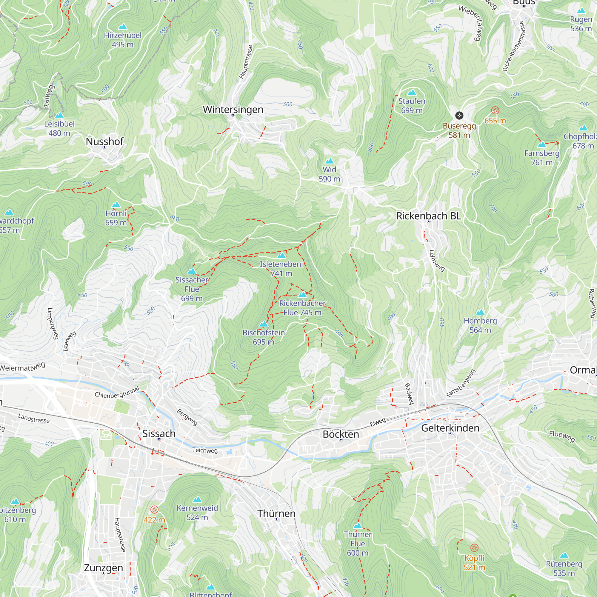 Oberi Risihütte map