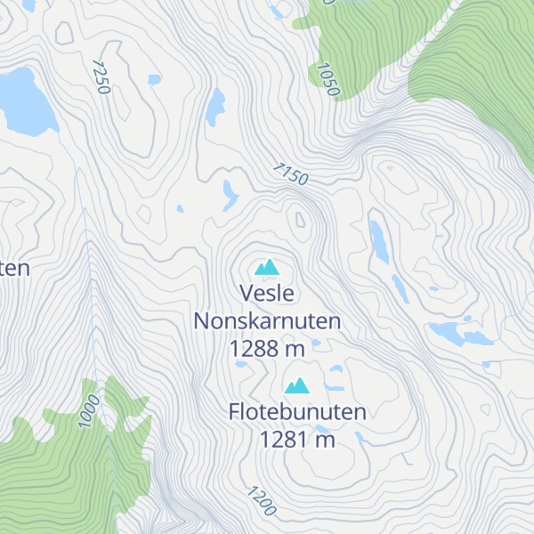 Map of Vesle Nonskarnuten