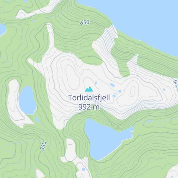 Map of Torlidalsfjell